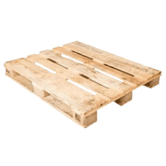 Three-legger heavy duty standard used wooden pallet 1200 x 1000 for heavy loads